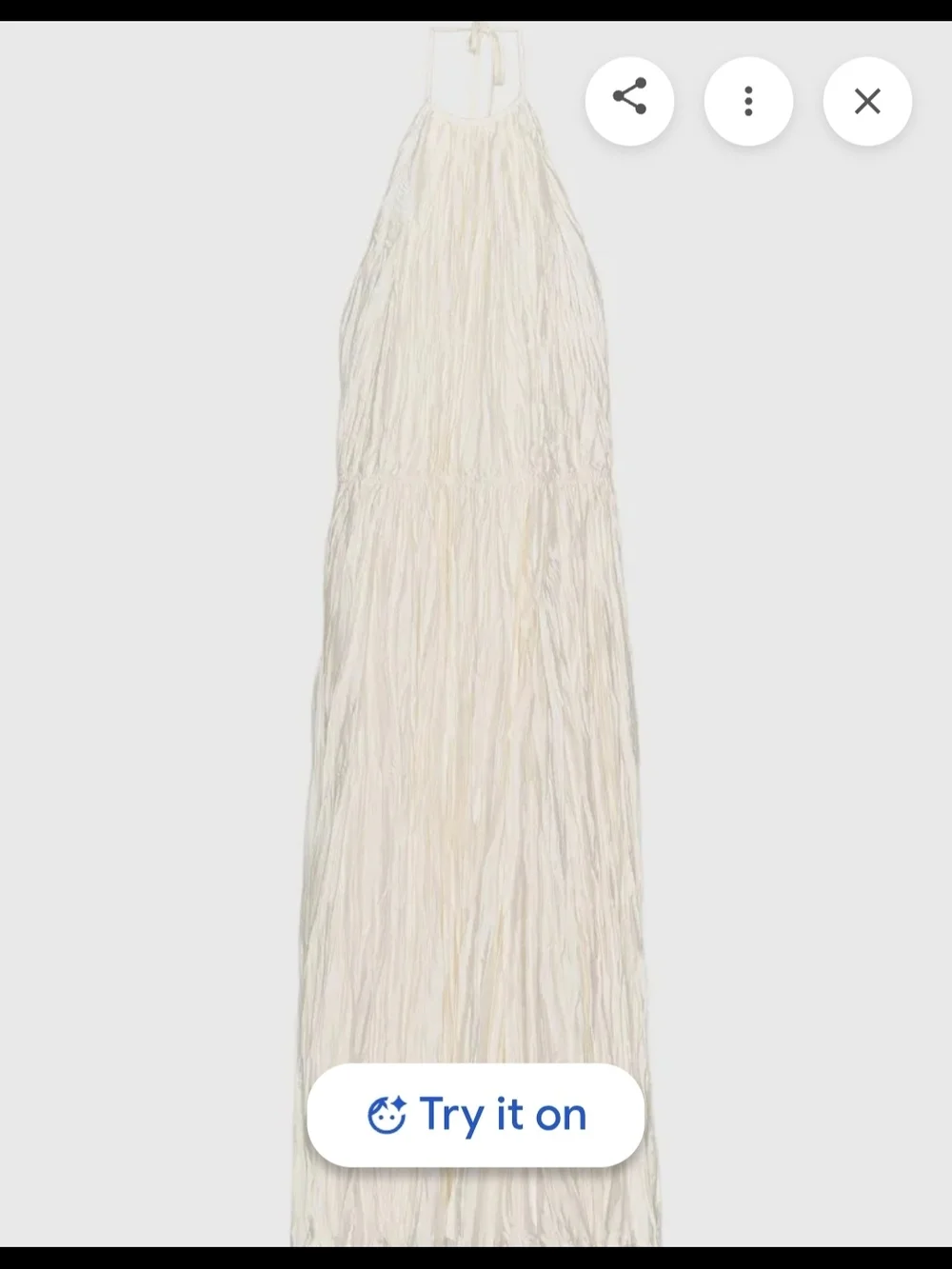 Zara Pleated Halter Dress S $100 - Picture 4 of 12